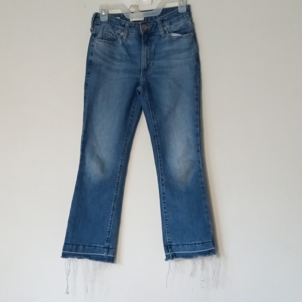Ankle Bootcut jeans- distressed jeans, High rise